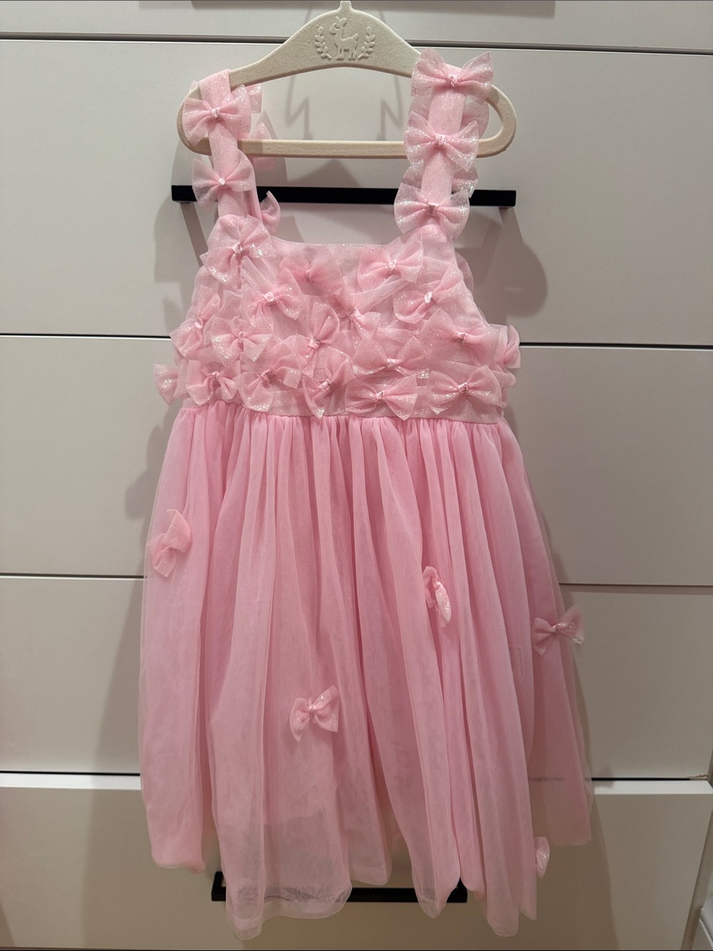Lola + The Boys Pink Bow Tulle Party Dress